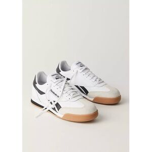 Reebok Leather Campio XT Sneakers in White & Black Size 8